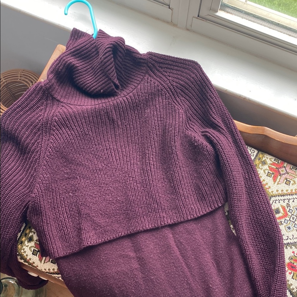 Calvin Klein Women's Sweater Dress in Deep Plum Size M - Picture 6 of 7